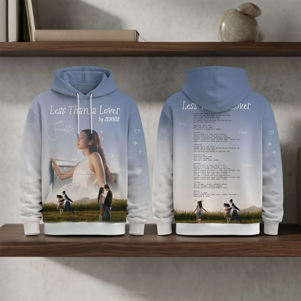 Jennie Less Than A Lover Lyrics Hoodie 2026 Jennie Blackpink Merch Gift For Kpop Fans - Kdjoy