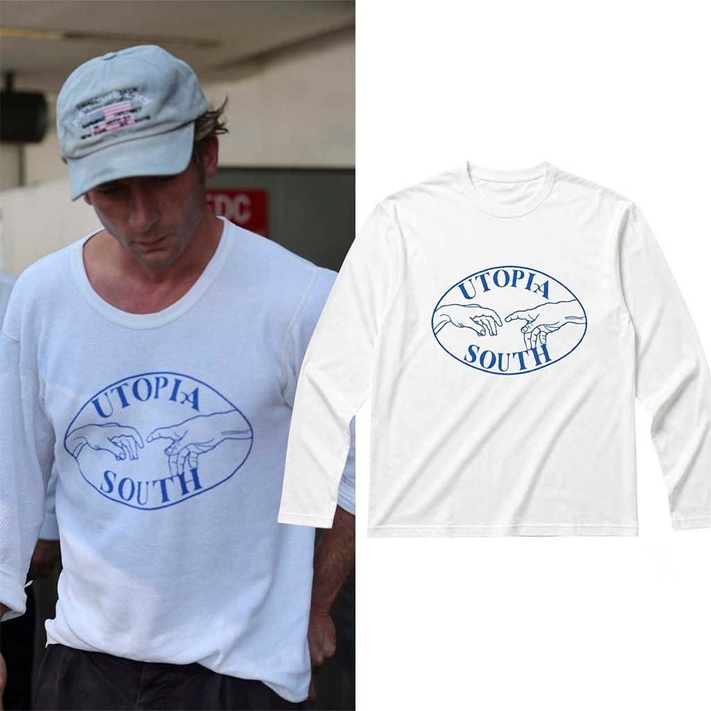 Jeremy Allen White Utopia South White Long Sleeve Shirt Unique Gift For Husband - Kdjoy Jeremy Allen White Utopia South White Long Sleeve Shirt Unique Gift For Husband - Kdjoy