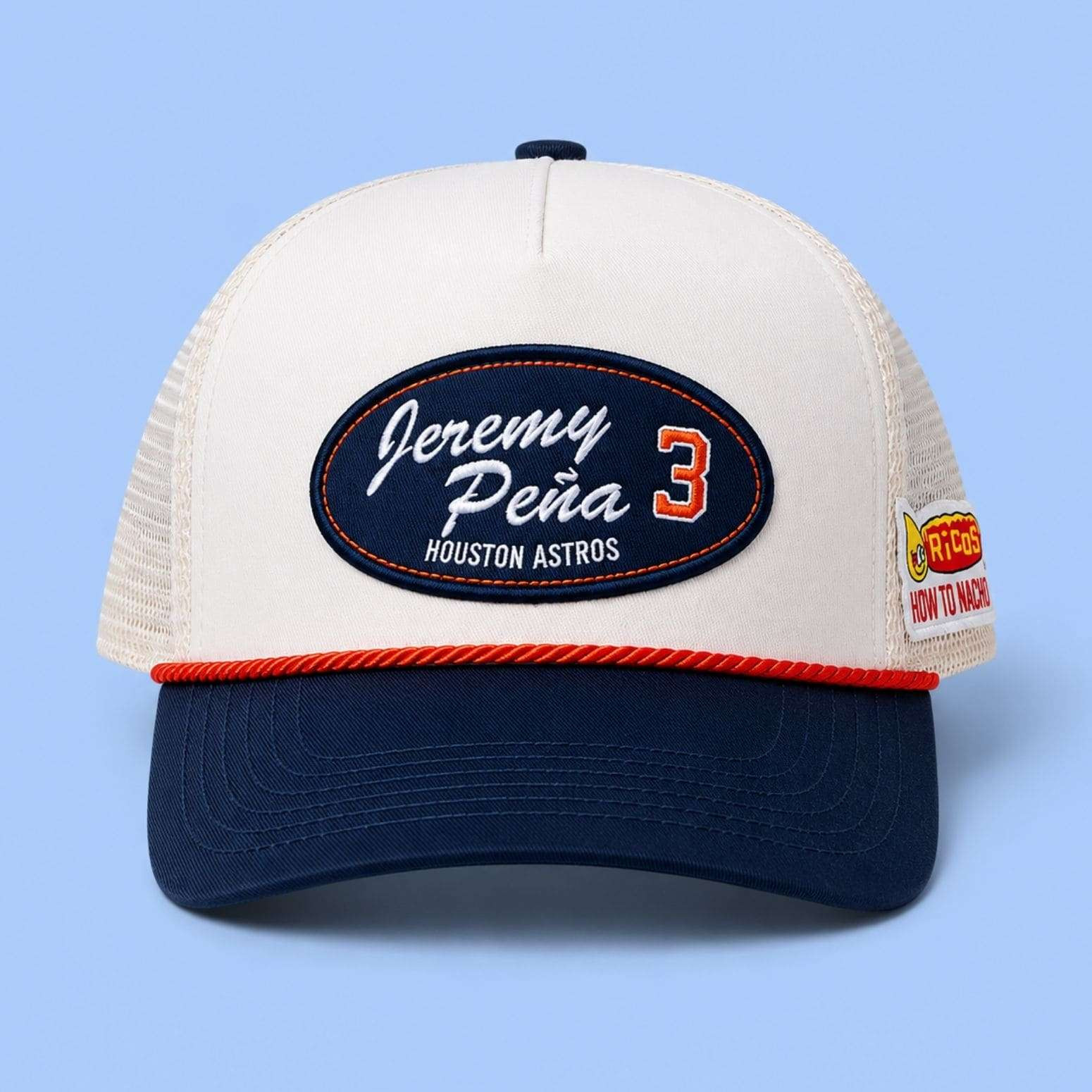 Jeremy Pena 3 Astros Ricos Trucker Hat Embroidered Houston Astros Merch Gifts For Fans - Kdjoy