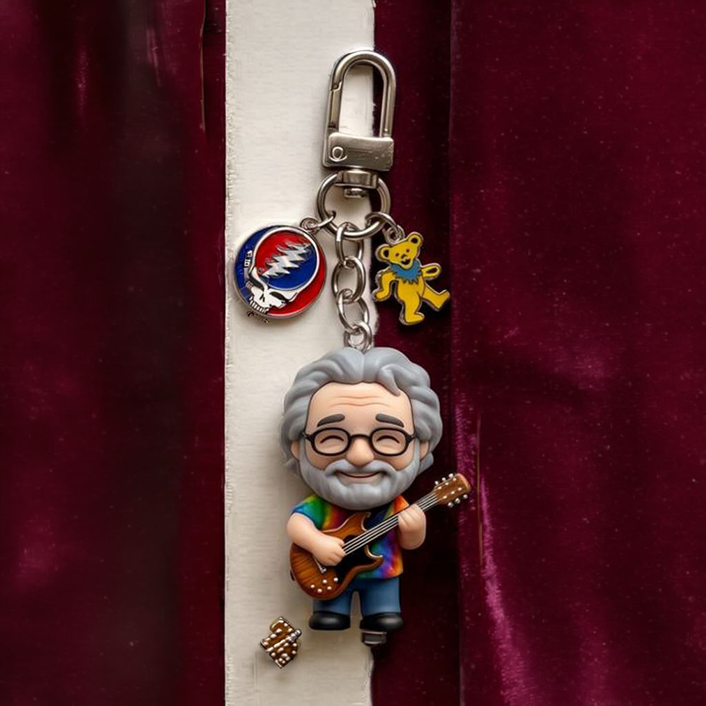 Jerry Garcia Emotional Support Keychain Grateful Dead Merch Gift For Music Lovers - Kdjoy Jerry Garcia Emotional Support Keychain Grateful Dead Merch Gift For Music Lovers - Kdjoy