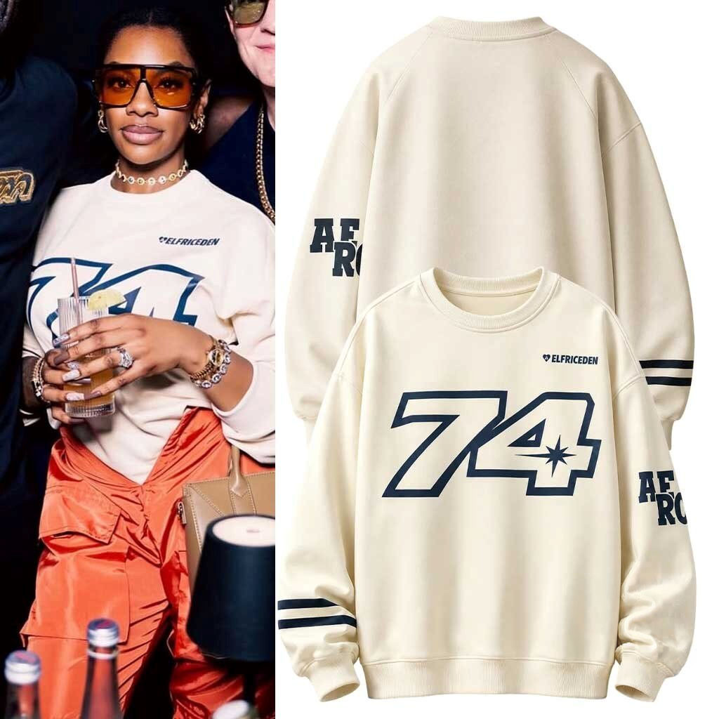 Jess Hilarious Aelfric Eden 74 Number Sweatshirt Jess Hilarious Merch Gift For Sisters - Kdjoy