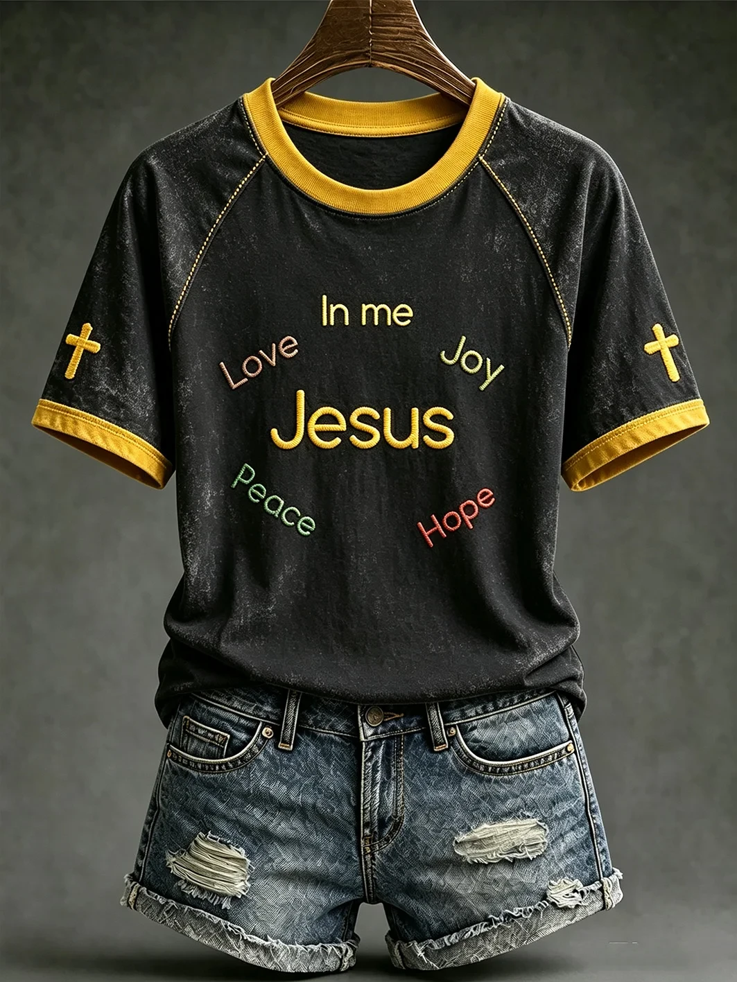 Jesus In Me Love Joy Peace Hope T-Shirt Faith Inspirational Shirt Religious Gift For Her - Kdjoy
