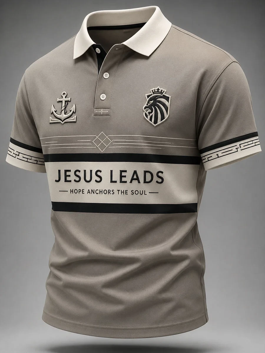 Jesus Leads Hope Anchors The Soul Polo Shirt Christian Lion Of Judah Anchor Clothing Fan Gift - Kdjoy Jesus Leads Hope Anchors The Soul Polo Shirt Christian Lion Of Judah Anchor Clothing Fan Gift - Kdjoy
