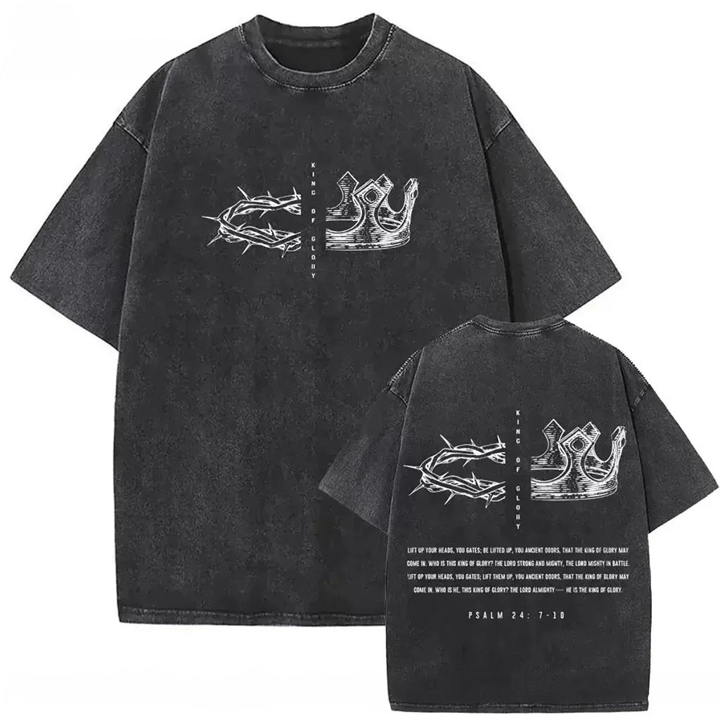 Jesus Shirt King Of Glory Washed T-Shirt Christian Clothing Gift For Jesus Lovers - Kdjoy Jesus Shirt King Of Glory Washed T-Shirt Christian Clothing Gift For Jesus Lovers - Kdjoy