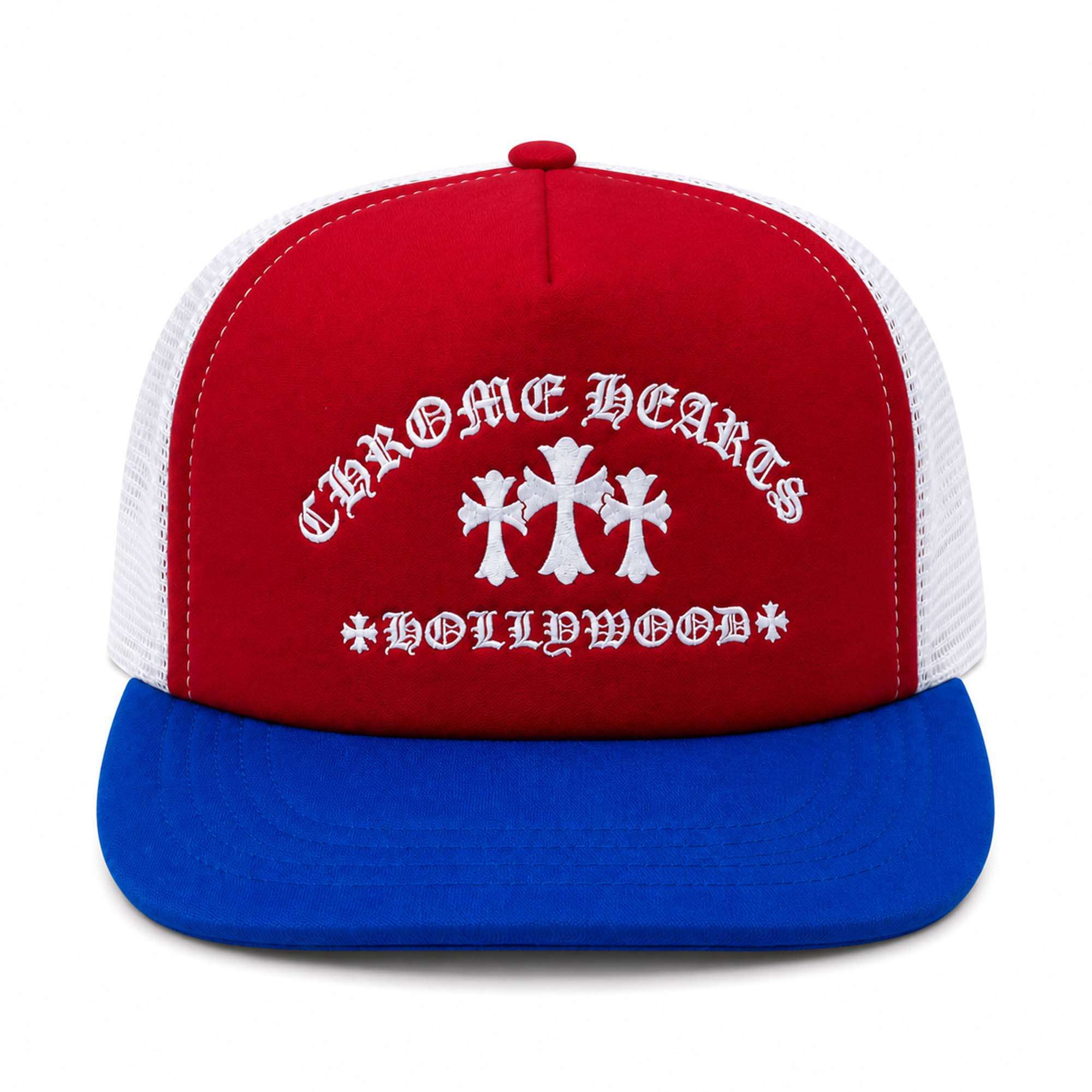 JHope Chrome Hearts Hollywood Trucker Snapback Hat Embroidered JHope BTS Merch BFF Gifts - Kdjoy