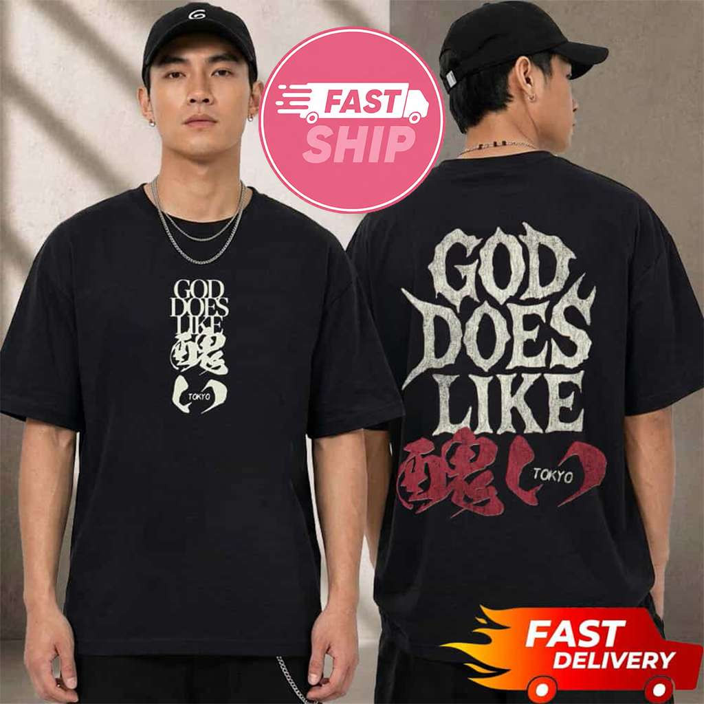 JID Fade Black Logo God Does Like Ugly Tokyo 2026 T-Shirt JID Merch Gifts For Music Lovers - Kdjoy