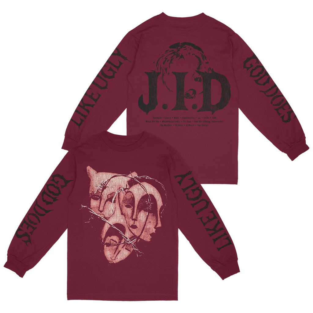JID Merch 2026 God Does Like Ugly Long Sleeve Shirt Rapper Fan Apparel Gift For Brothers - Kdjoy JID Merch 2026 God Does Like Ugly Long Sleeve Shirt Rapper Fan Apparel Gift For Brothers - Kdjoy