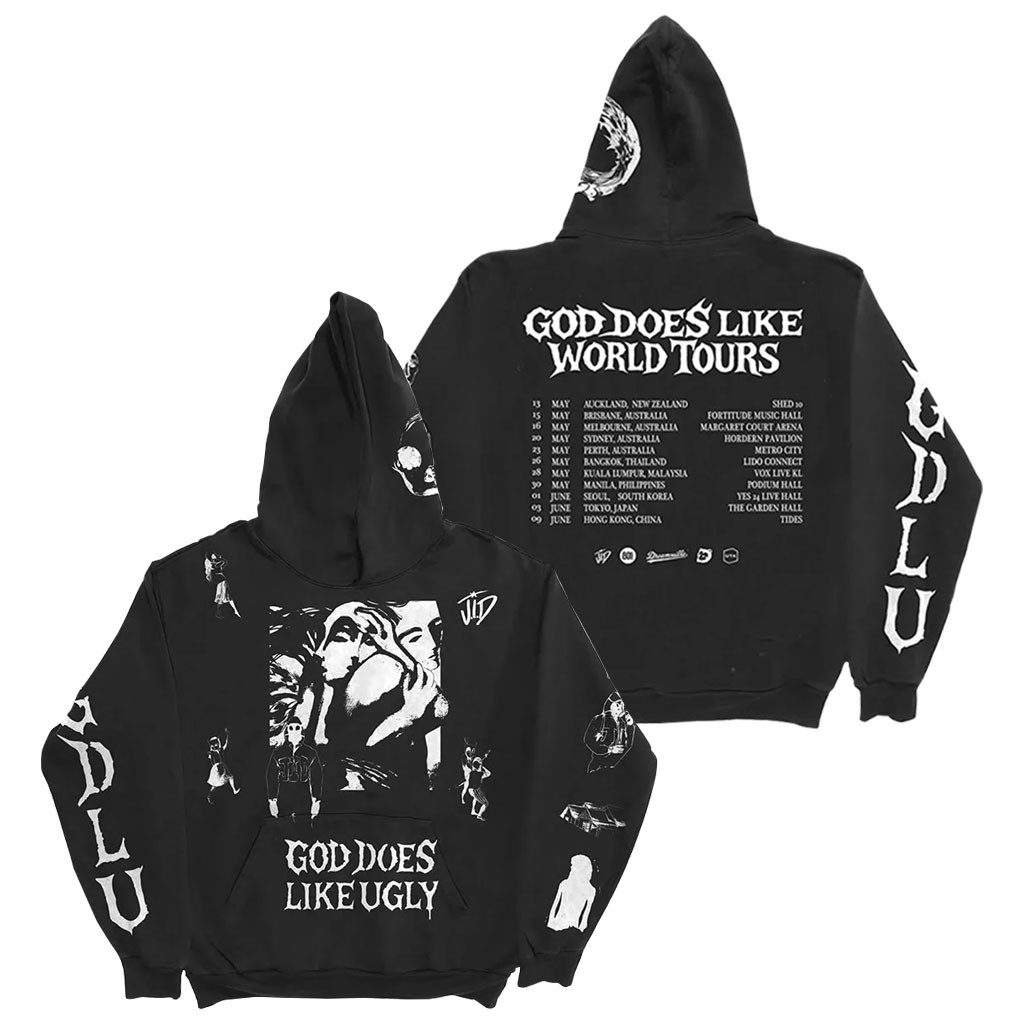 JID Merch 2026 JID AU NZ Tour Hoodie God Does Like World Tour Merch Gift For Rapper Fans - Kdjoy