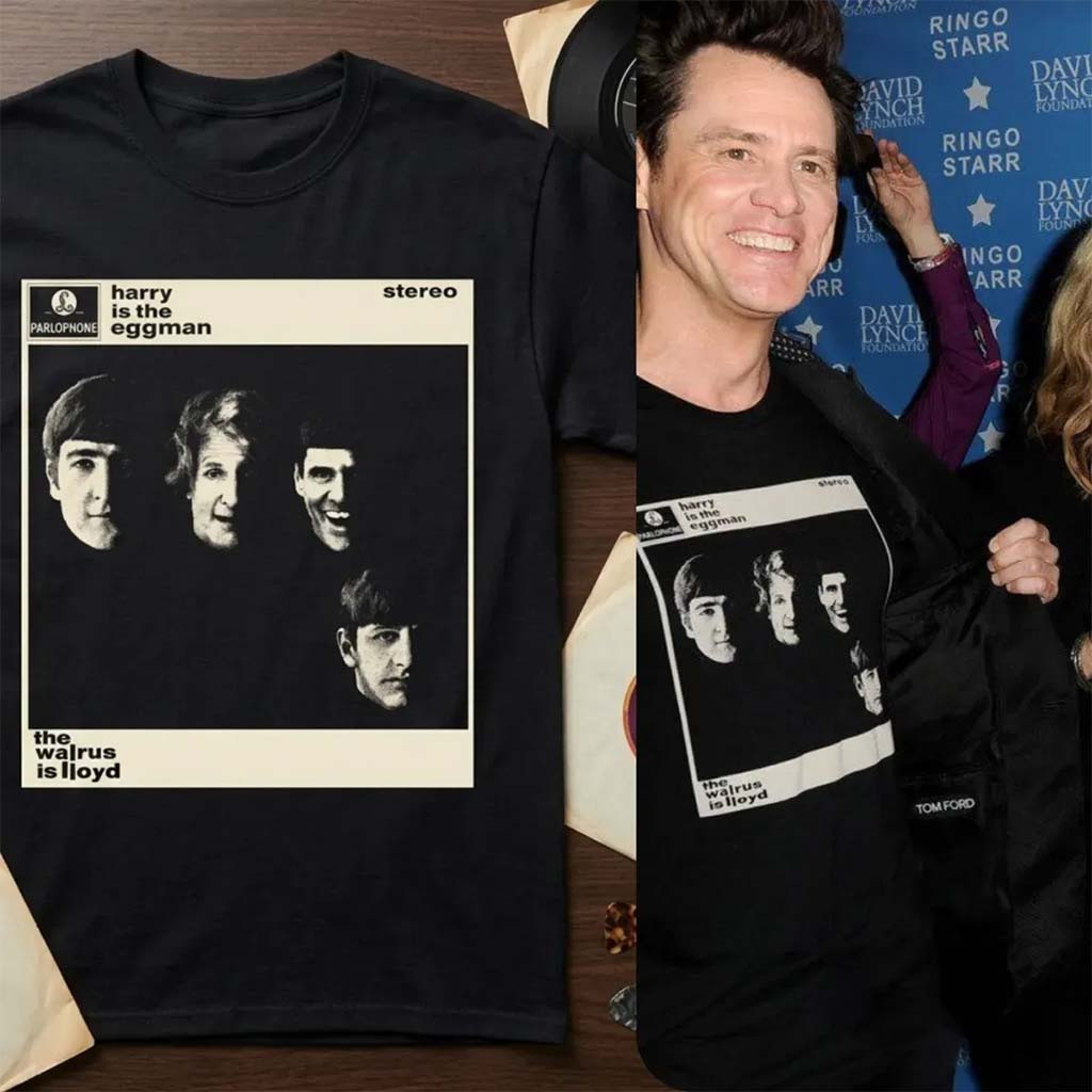 Jim Carrey Dumb And Dumber Beatles Parody Harry Is The Eggman T-Shirt At Ringo Starr Shirt 2026 - Kdjoy