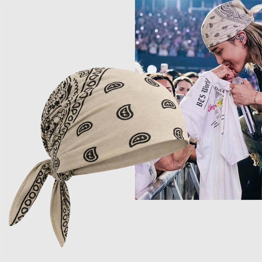 Jimin BTS Paisley Patterned Bandana BTS World Tour Arirang Merch 2026 Gift For Army - Kdjoy