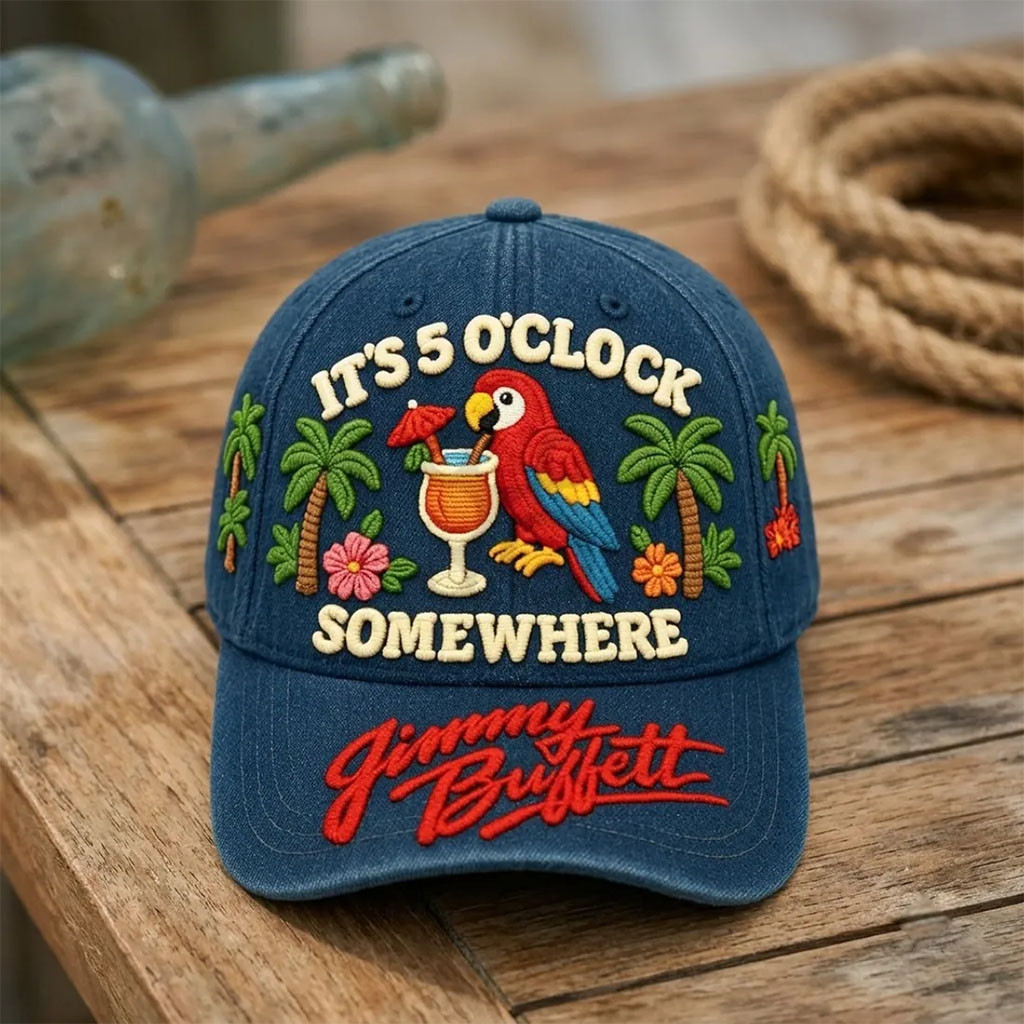 Jimmy Buffett It's 5 O'Clock Somewhere Hat 2026 Jimmy Buffett Merch Gift For Music Lovers - Kdjoy Jimmy Buffett It's 5 O'Clock Somewhere Hat 2026 Jimmy Buffett Merch Gift For Music Lovers - Kdjoy