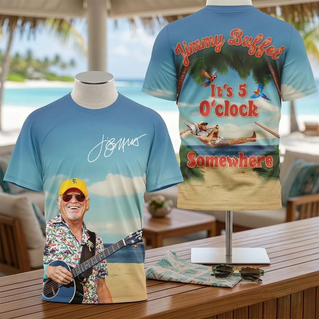 Jimmy Buffett Margaritaville It's 5 O'Clock Somewhere T-Shirt Jimmy Buffett Merch Fan Gifts - Kdjoy Jimmy Buffett Margaritaville It's 5 O'Clock Somewhere T-Shirt Jimmy Buffett Merch Fan Gifts - Kdjoy