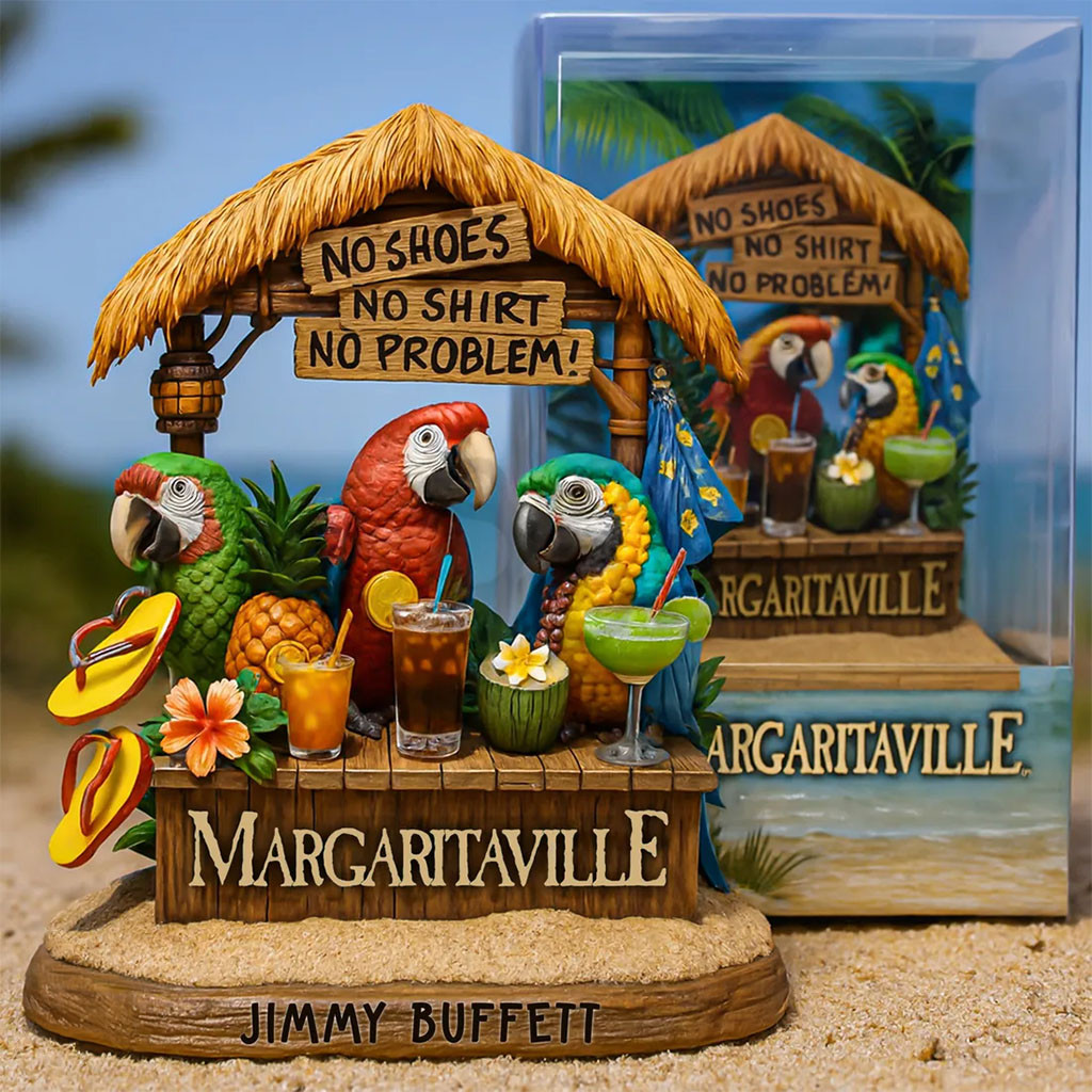Jimmy Buffett Margaritaville Parrot Acrylic Plaque Jimmy Buffett Merch Gifts For Music Lovers - Kdjoy