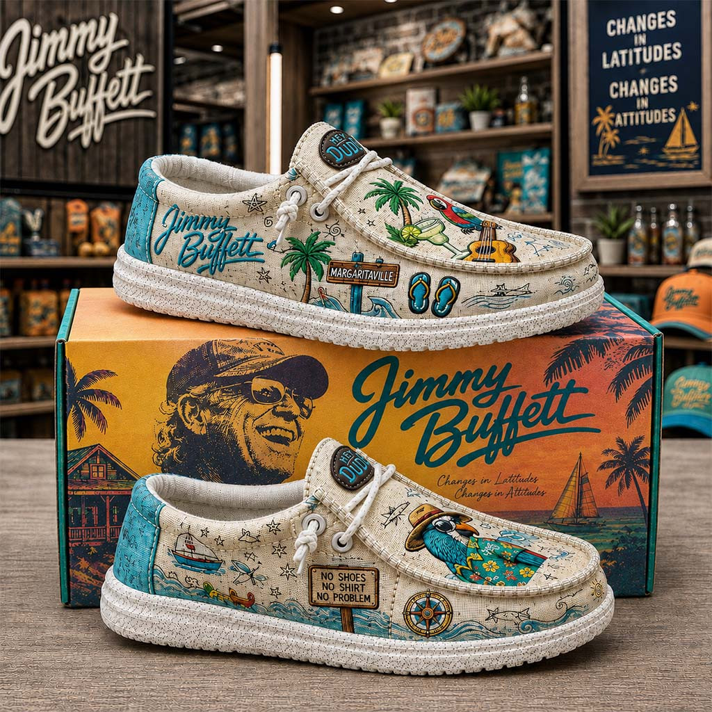 Jimmy Buffett Margaritaville Shoes No Shoes No Shirt No Problem Loafers Jimmy Buffett Merch - Kdjoy