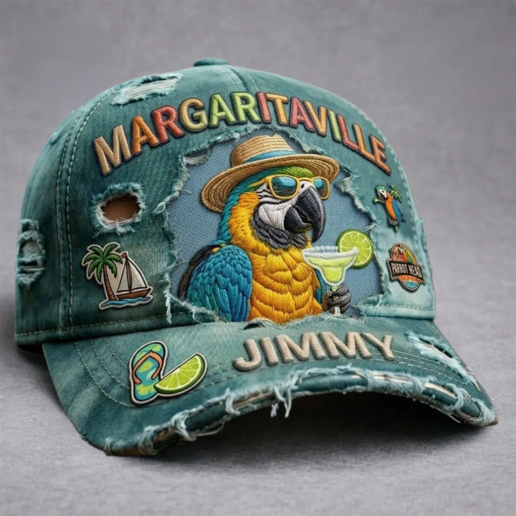 Jimmy Buffett Merch 2026 Margaritaville Jimmy Parrot Distressed Hat Special Gift For Dad - Kdjoy Jimmy Buffett Merch 2026 Margaritaville Jimmy Parrot Distressed Hat Special Gift For Dad - Kdjoy