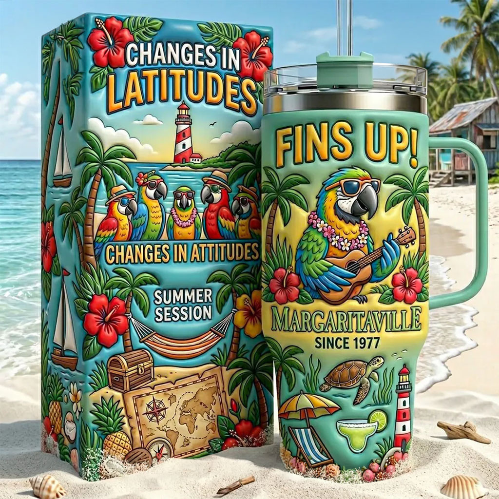 Jimmy Buffett Merch Margaritaville Changes In Latitudes Tumbler Summer Present Ideas - Kdjoy Jimmy Buffett Merch Margaritaville Changes In Latitudes Tumbler Summer Present Ideas - Kdjoy