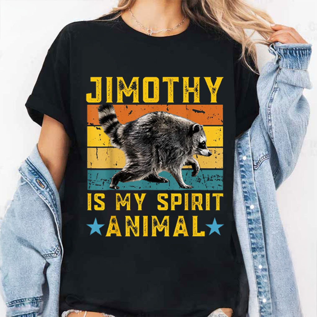 Jimothy Is My Spirit Animal Vintage T-Shirt Funny Viral Raccoon Meme Shirt Gift For Friends - Kdjoy Jimothy Is My Spirit Animal Vintage T-Shirt Funny Viral Raccoon Meme Shirt Gift For Friends - Kdjoy