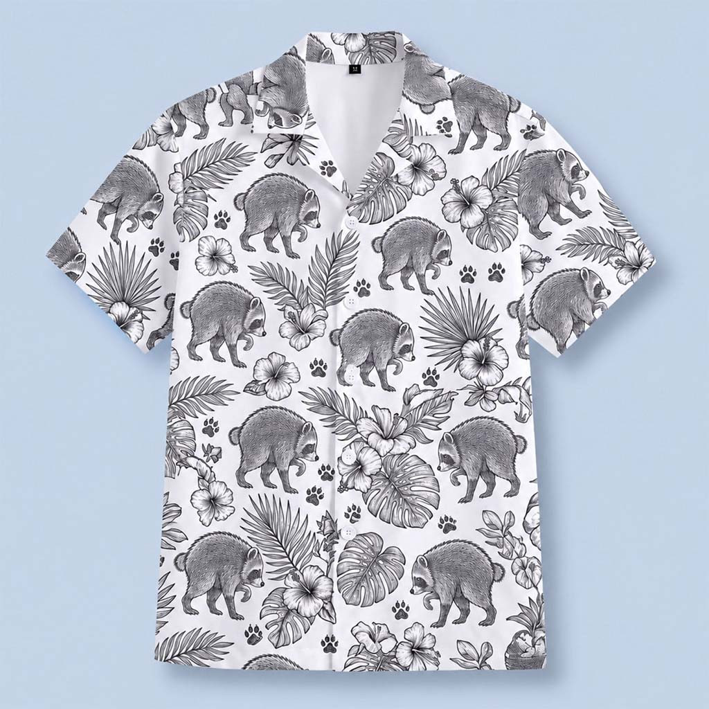 Jimothy Raccoon Tropical Hawaiian Shirt Funny Animal Shirt Gifts For Raccoon Lovers - Kdjoy