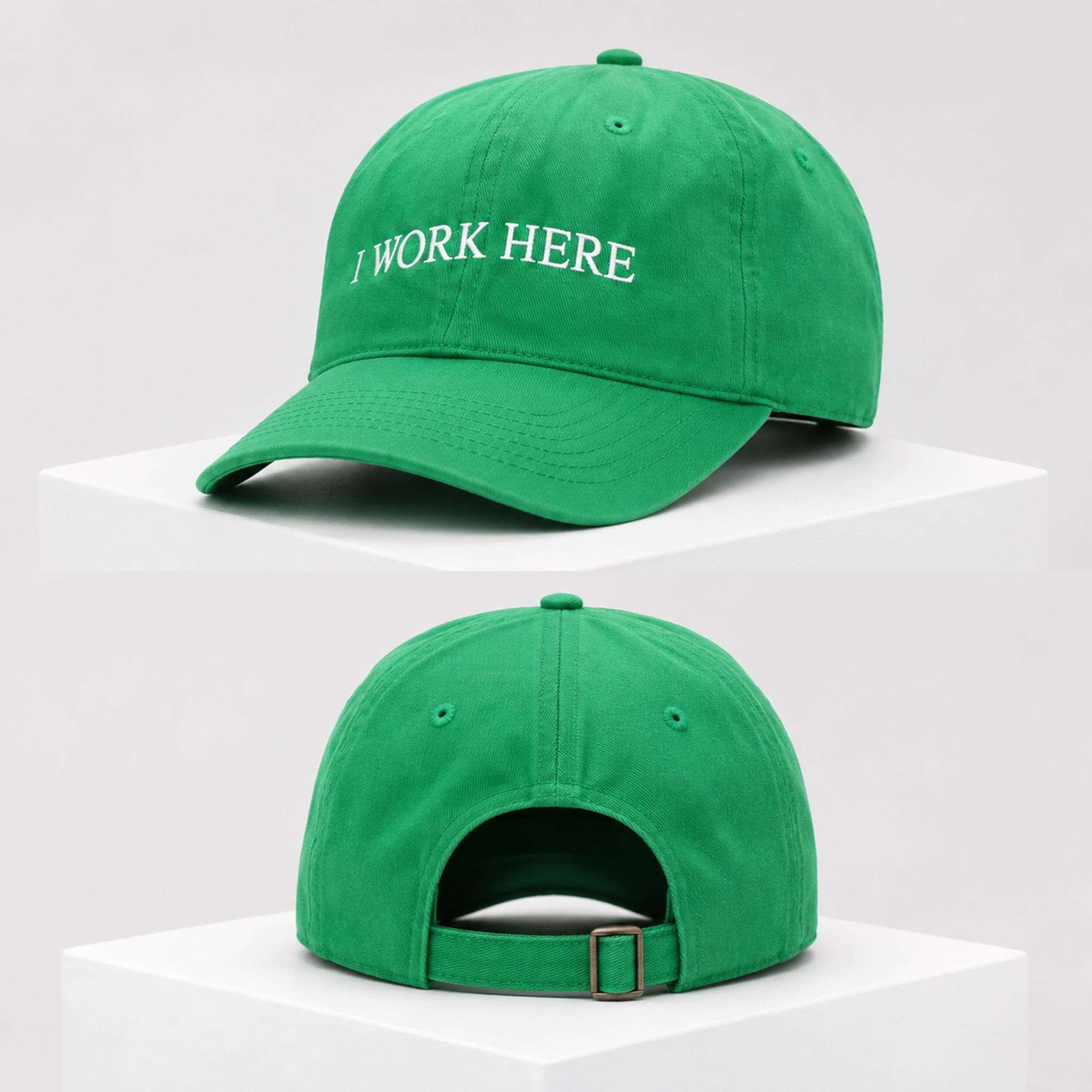 Joe Burrow I Work Here Hat Embroidered Cincinnati Bengals Merch Gifts For Fans - Kdjoy