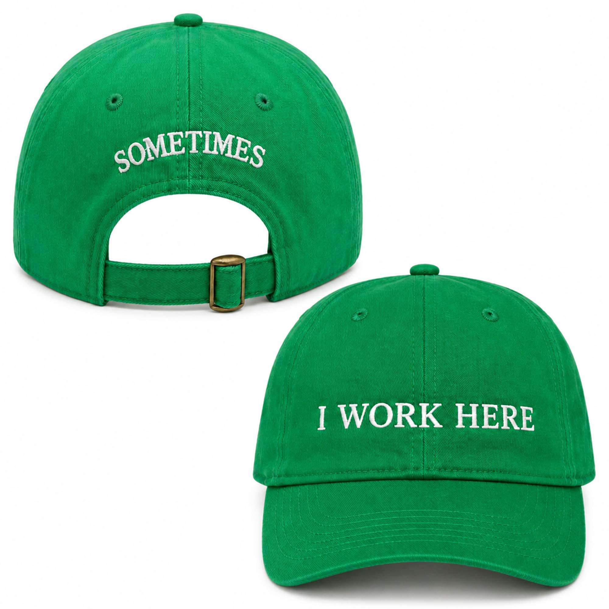 Joe Burrow I Work Here Sometimes Hat Embroidered Cincinnati Bengals Merch Fans Gifts - Kdjoy