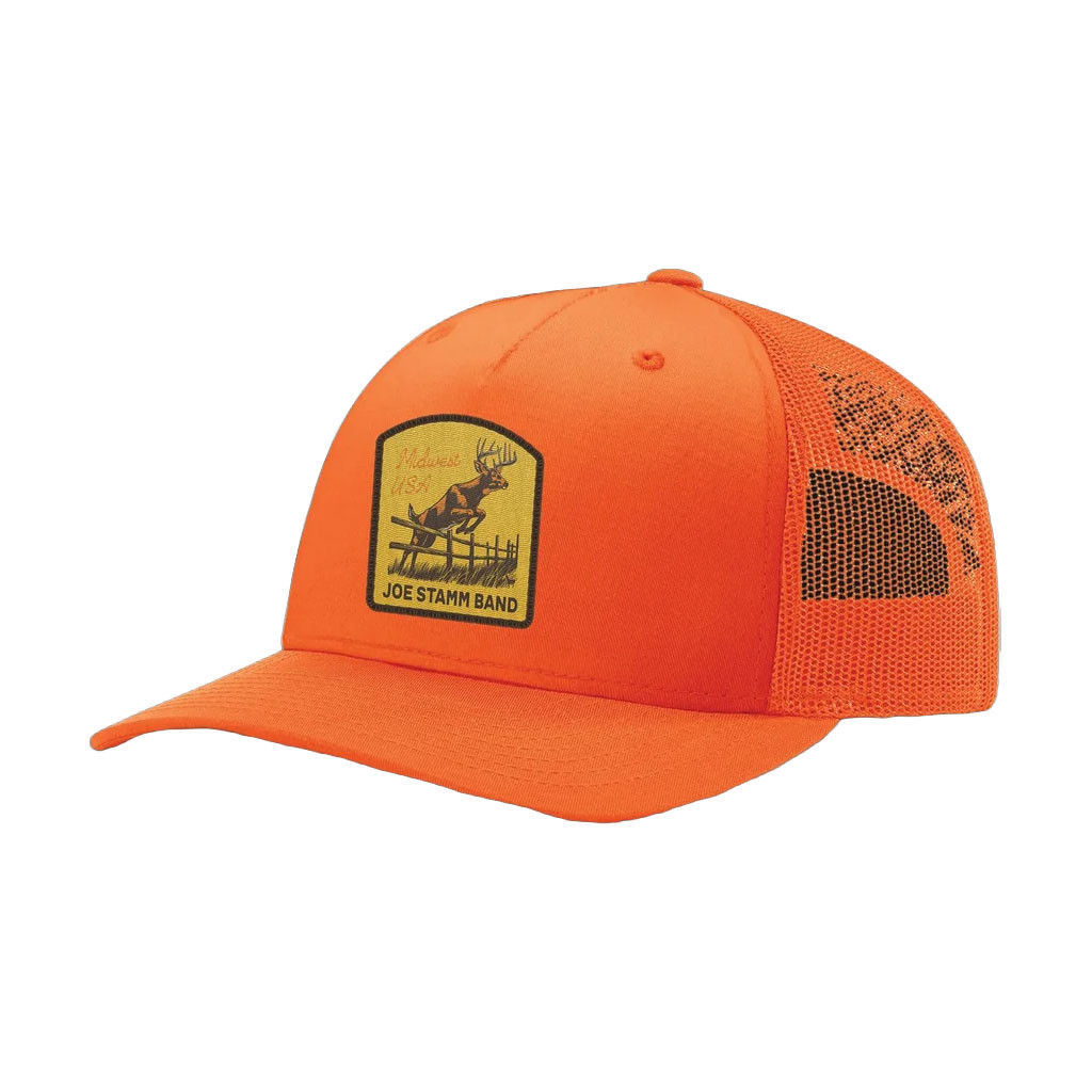 Joe Stamm Band Merch 2026 Deer Hunting Blaze Orange Trucker Hat Embroidered Gifts For Brother - Kdjoy