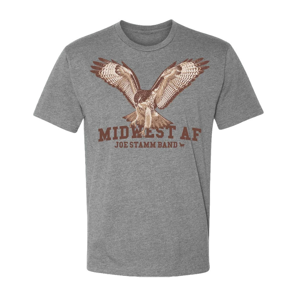 Joe Stamm Band Merch 2026 Midwest AF Hawk T-Shirt Gift Ideas For Husband - Kdjoy Joe Stamm Band Merch 2026 Midwest AF Hawk T-Shirt Gift Ideas For Husband - Kdjoy