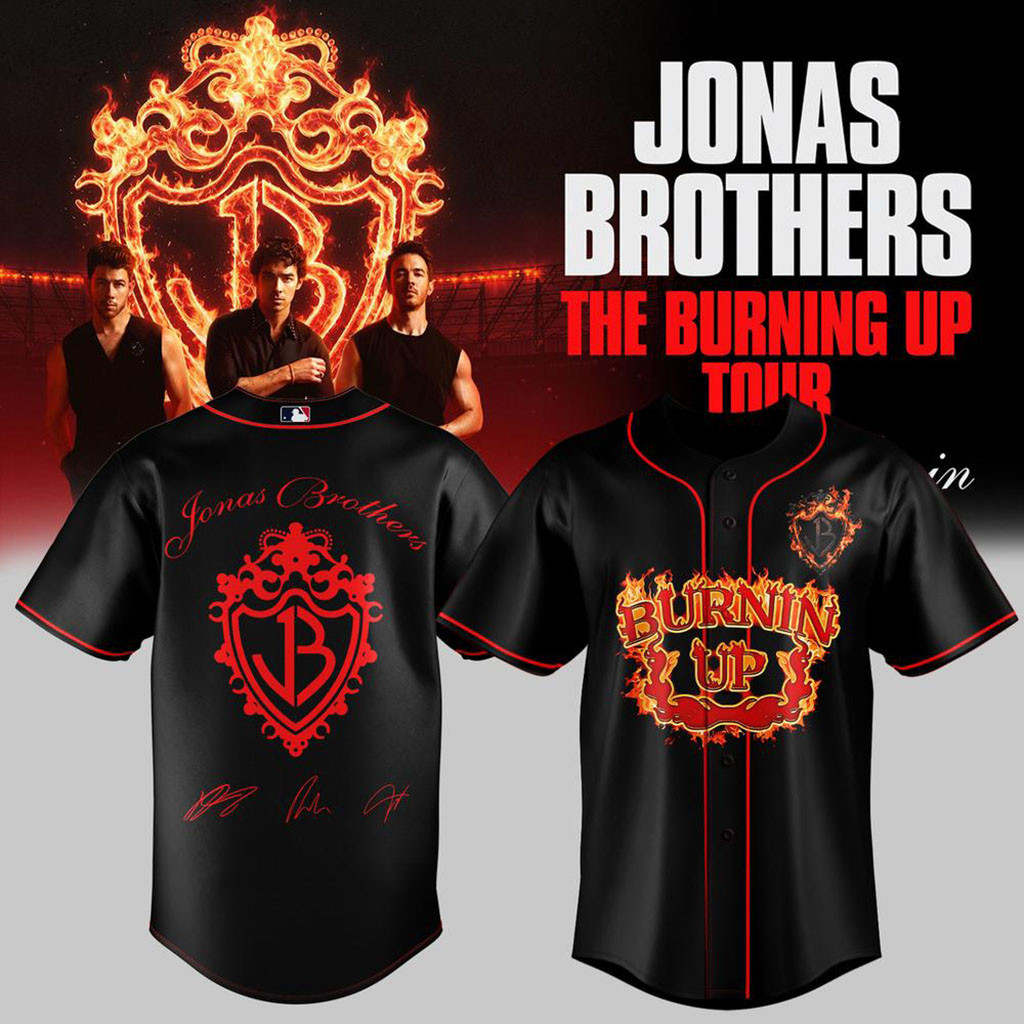 Jonas Brothers Merch The Burning Up Tour All Over Again 2026 Baseball Jersey Gift Ideas For Him - Kdjoy
