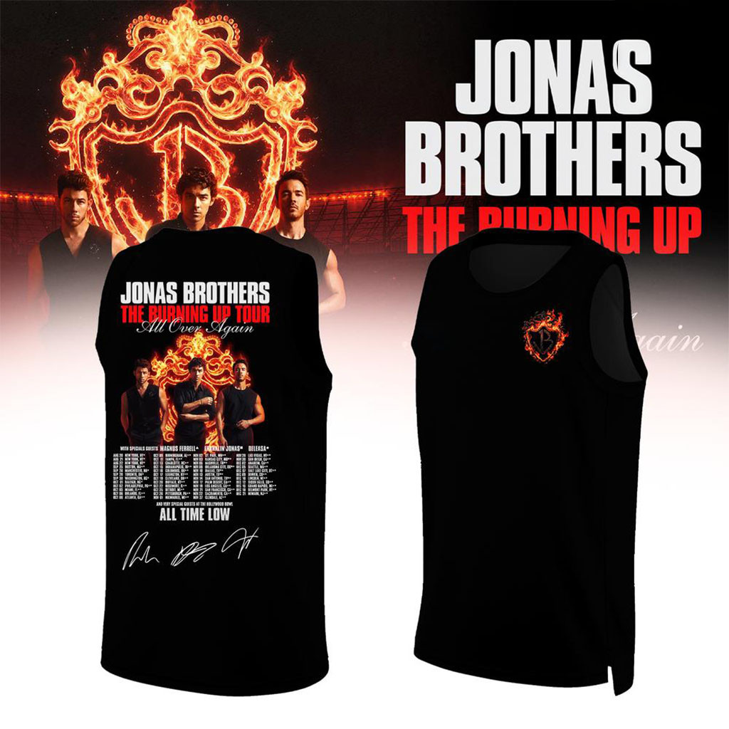 Jonas Brothers Merch The Burning Up Tour All Over Again 2026 Basketball Jersey Gifts For Dudes - Kdjoy Jonas Brothers Merch The Burning Up Tour All Over Again 2026 Basketball Jersey Gifts For Dudes - Kdjoy