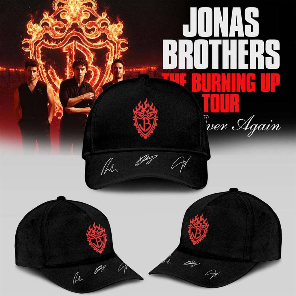 Jonas Brothers Merch The Burning Up Tour All Over Again 2026 Hat Black Gifts For Him - Kdjoy