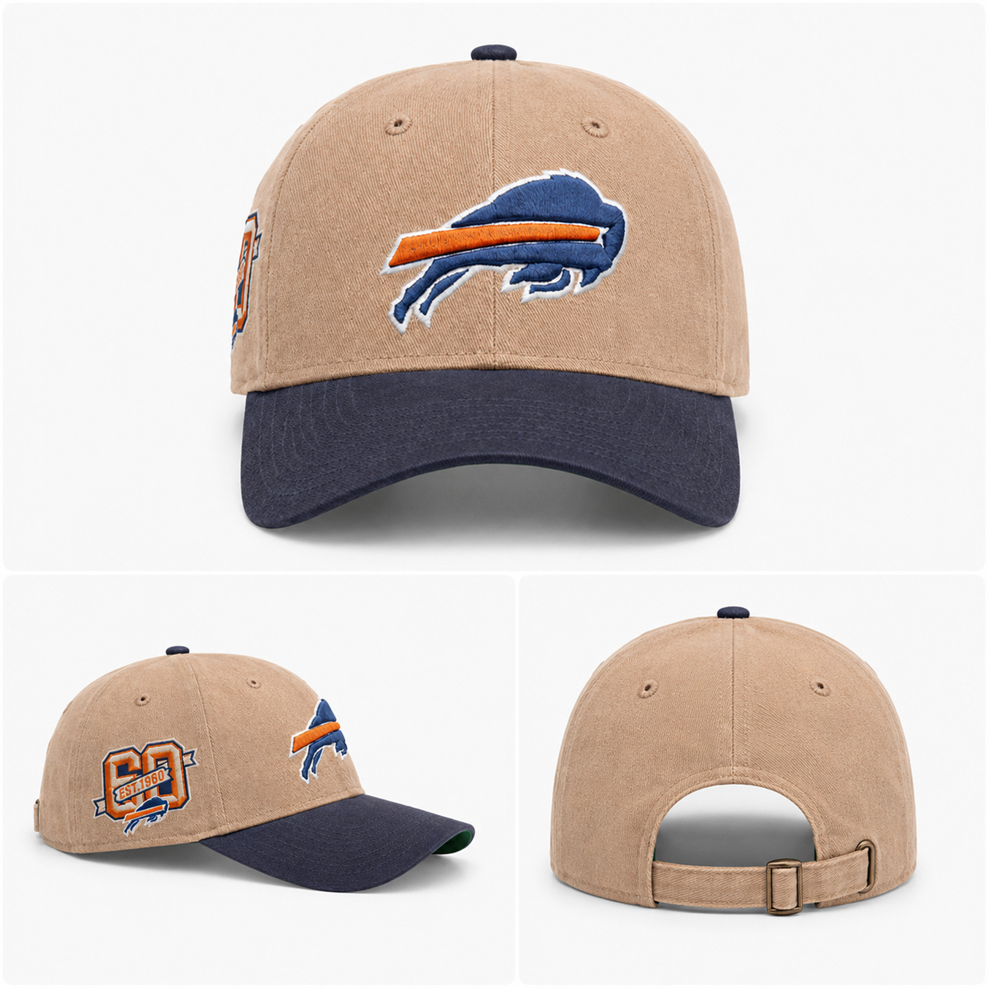 Josh Allen Buffalo Bills Est 1960 Hat Embroidered Buffalo Bills Merch Present For Football Fans - Kdjoy Josh Allen Buffalo Bills Est 1960 Hat Embroidered Buffalo Bills Merch Present For Football Fans - Kdjoy