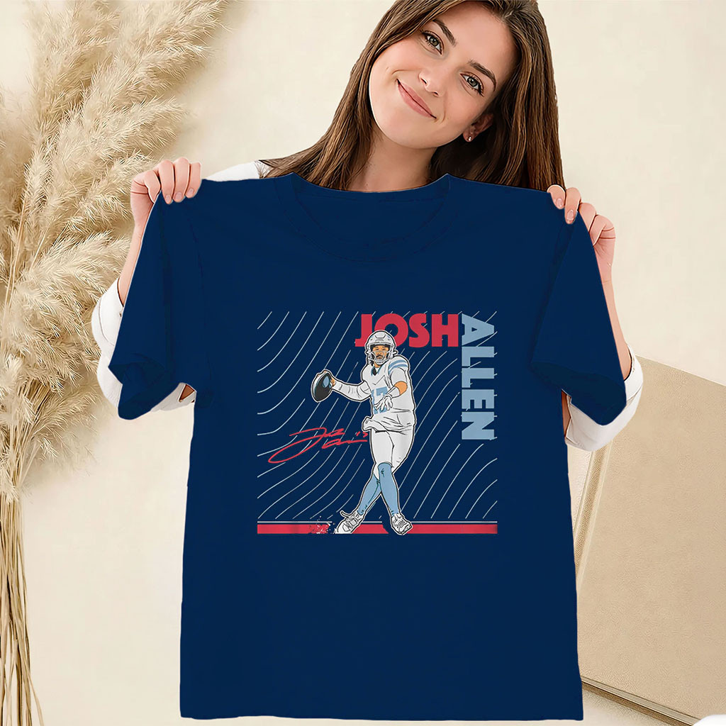 Josh Allen Shirt Neon Nights Buffalo Bills Football Tee Bills Merch Gifts For Football Fan - Kdjoy