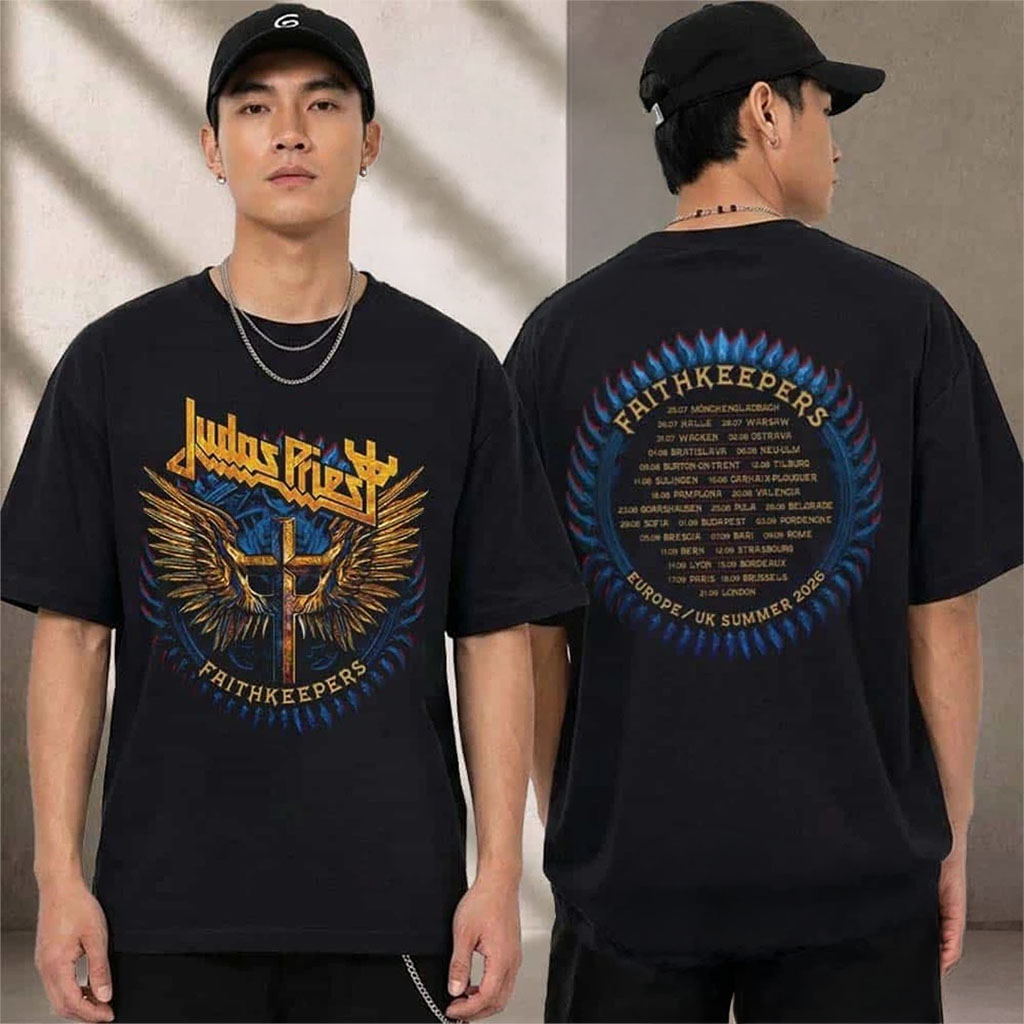 Judas Priest Faithkeepers Gold Wings Itin T-Shirt 2026 Venues Tour Shirt Judas Priest Merch - Kdjoy