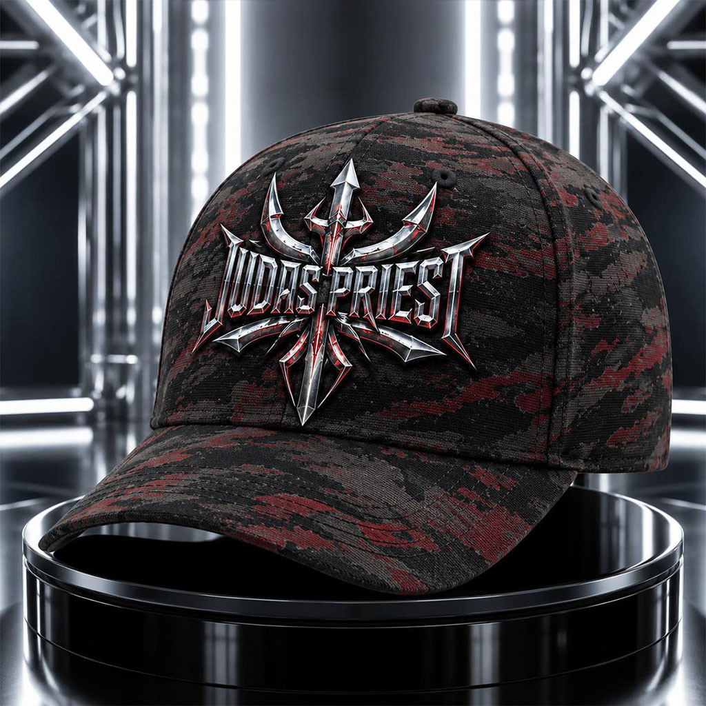 Judas Priest Steel Trident Camo Hat Judas Priest Merch Gift Ideas For Music Lovers - Kdjoy