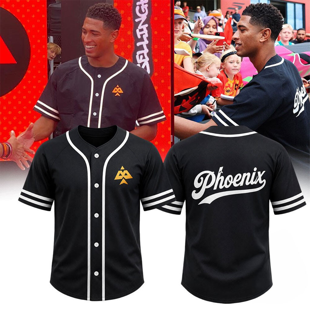Jude Bellingham Birmingham Phoenix Baseball Jersey 2026 Jude Bellingham Merch Brother Gifts - Kdjoy Jude Bellingham Birmingham Phoenix Baseball Jersey 2026 Jude Bellingham Merch Brother Gifts - Kdjoy