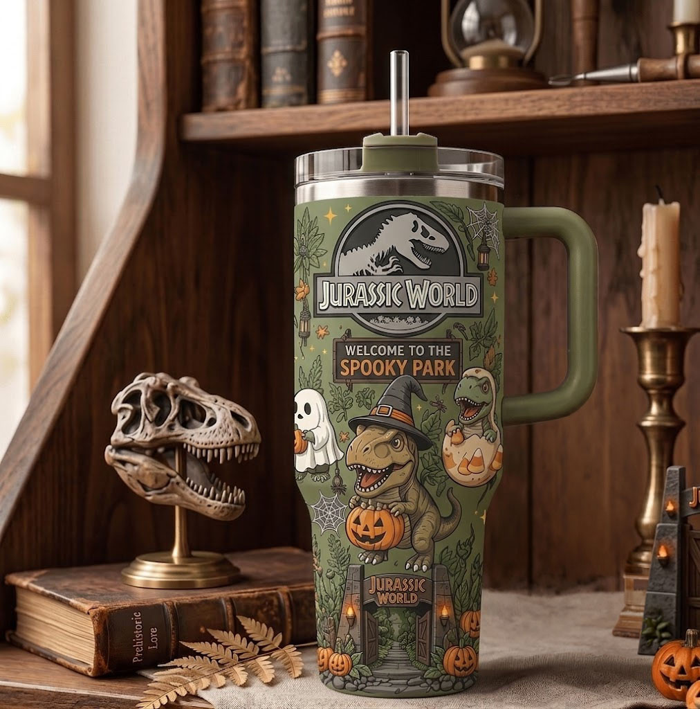 Jurassic World Welcome To The Spooky Park Tumbler Jurassic World Merch Gift For Halloween - Kdjoy Jurassic World Welcome To The Spooky Park Tumbler Jurassic World Merch Gift For Halloween - Kdjoy