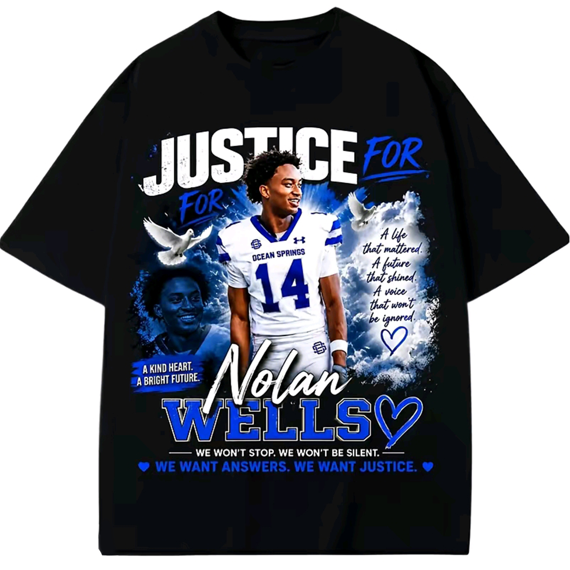 Justice For Nolan Wells We Want Answers Shirt We Want Answers We Want Justice T-Shirt - Kdjoy