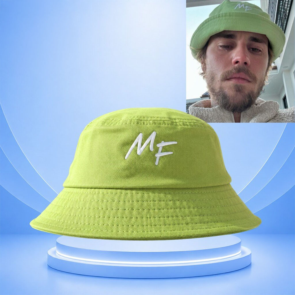 Justin Bieber Bucket Hat MF Logo Cute Cup Gift Ideas For Fans - Kdjoy