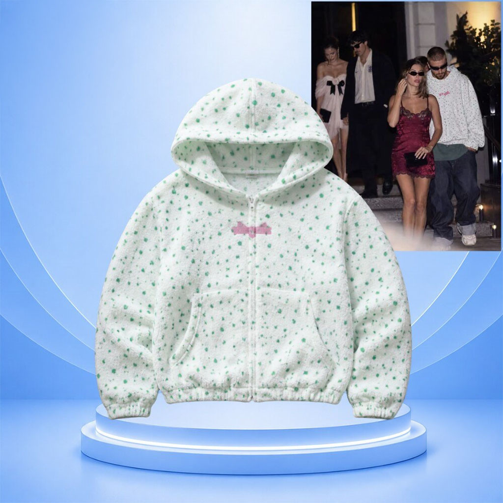 Justin Bieber Clover Zip Hoodie Floral Polka Dot Graphic Apparel Gifts For Friends - Kdjoy Justin Bieber Clover Zip Hoodie Floral Polka Dot Graphic Apparel Gifts For Friends - Kdjoy