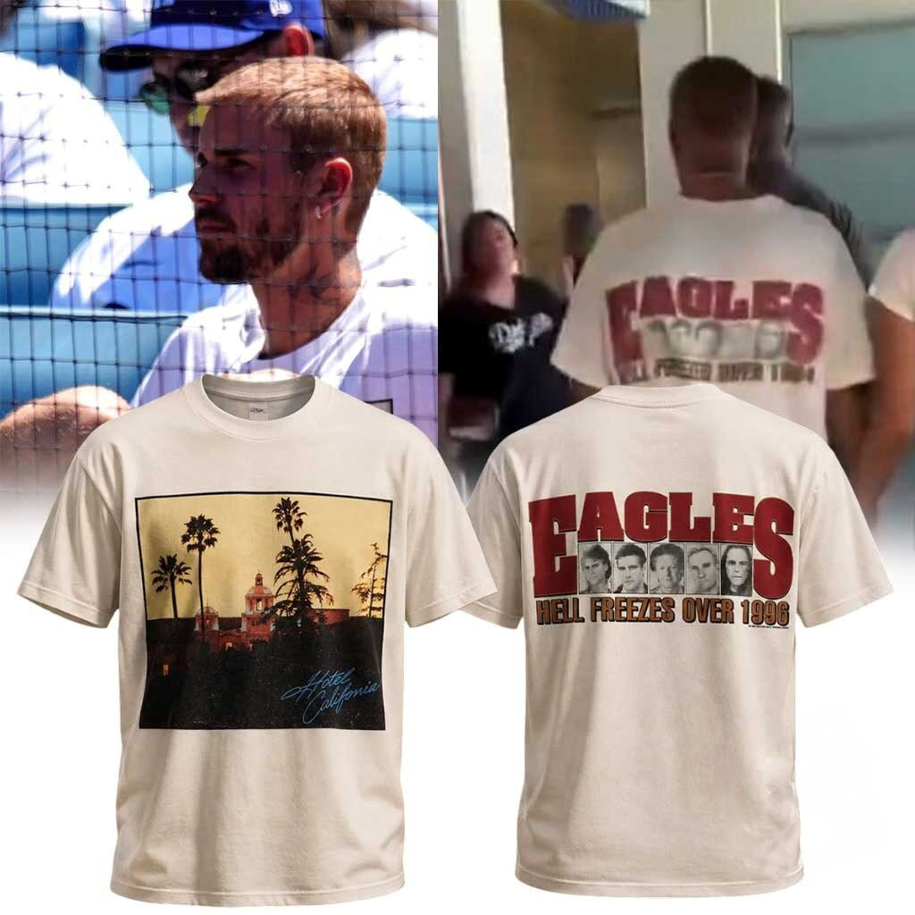 Justin Bieber Eagles Hell Freezes Over Hotel California Shirt Justin Bieber Merch Gift For Fans - Kdjoy