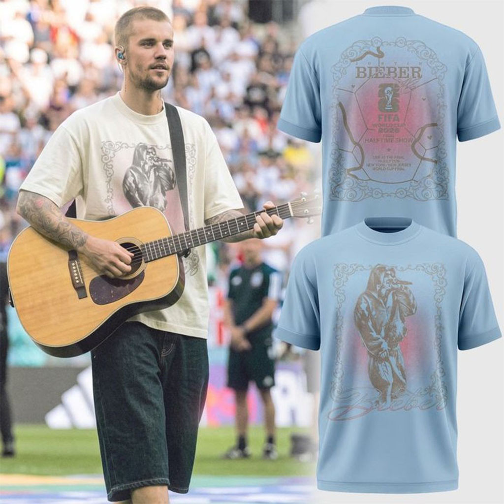 Justin Bieber FIFA World Cup 2026 Halftime Show Shirt Justin Bieber Merch Gift For Fans - Kdjoy Justin Bieber FIFA World Cup 2026 Halftime Show Shirt Justin Bieber Merch Gift For Fans - Kdjoy