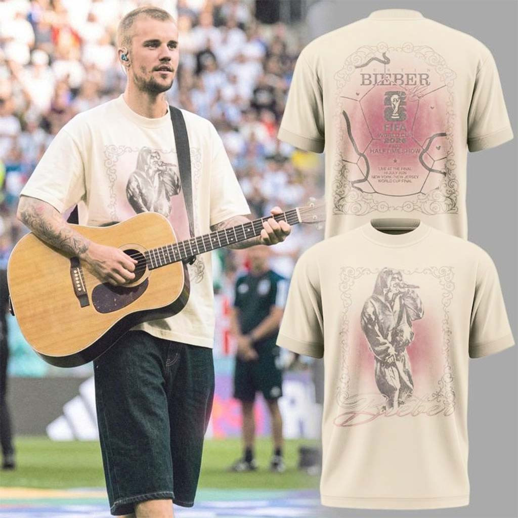 Justin Bieber FIFA World Cup 2026 Halftime Show Shirt Justin Bieber Merch Music Fan Gifts - Kdjoy