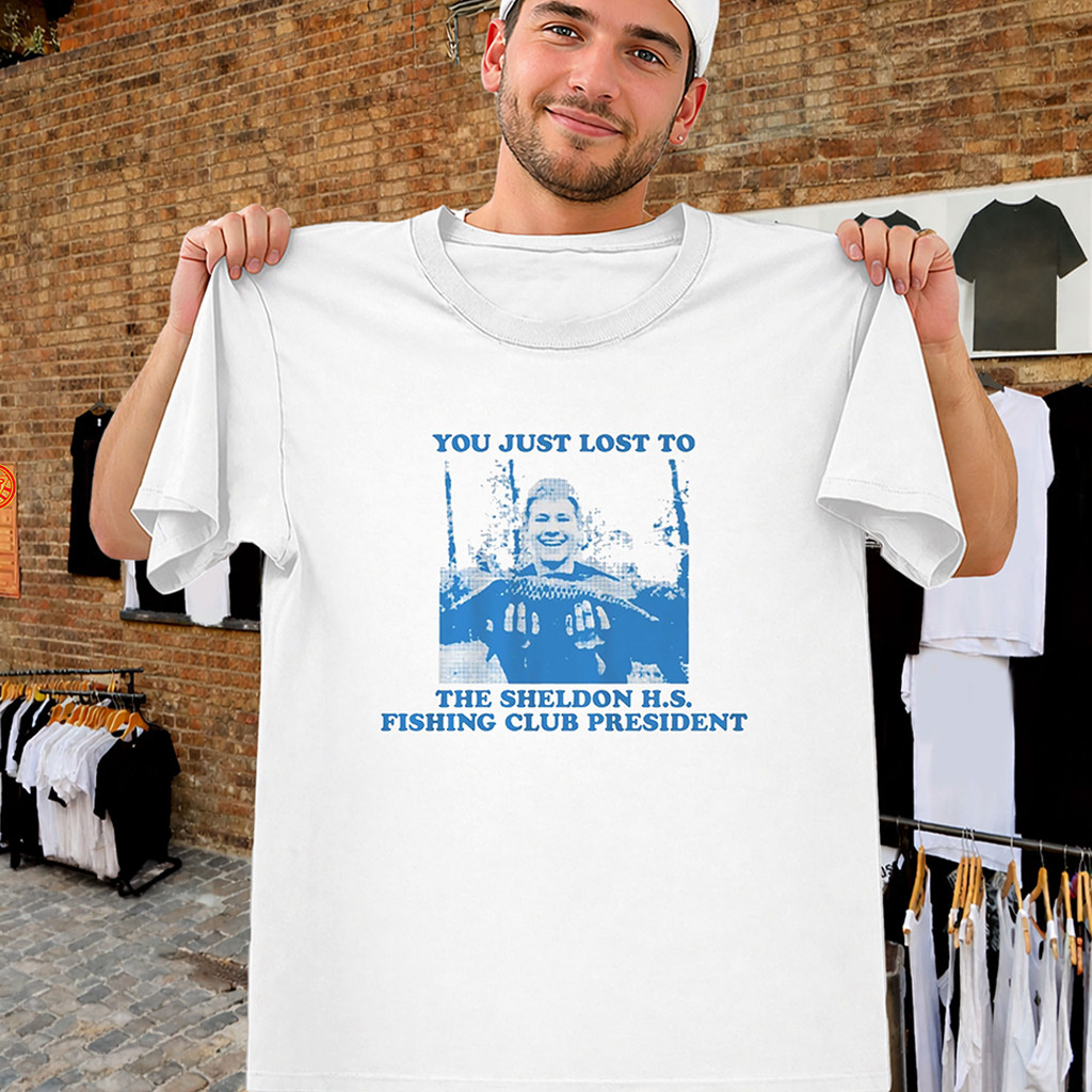 Justin Herbert Shirt Sheldon HS Fishing Club President Los Angeles Chargers T-Shirt Fan Gear - Kdjoy