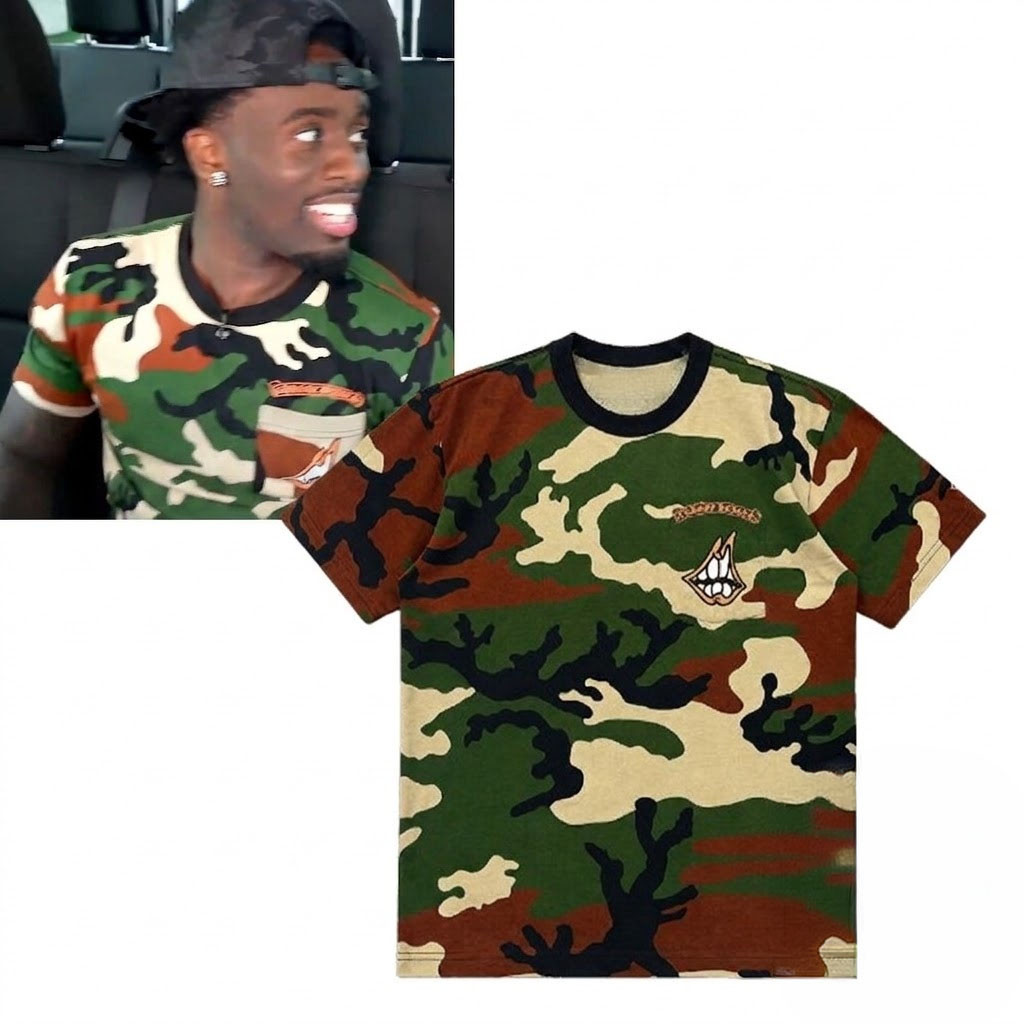 Kai Cenat Chrome Hearts Matty Boy Caution Camo T-Shirt Kai Cenat Merch 2026 Gift For Brothers - Kdjoy Kai Cenat Chrome Hearts Matty Boy Caution Camo T-Shirt Kai Cenat Merch 2026 Gift For Brothers - Kdjoy