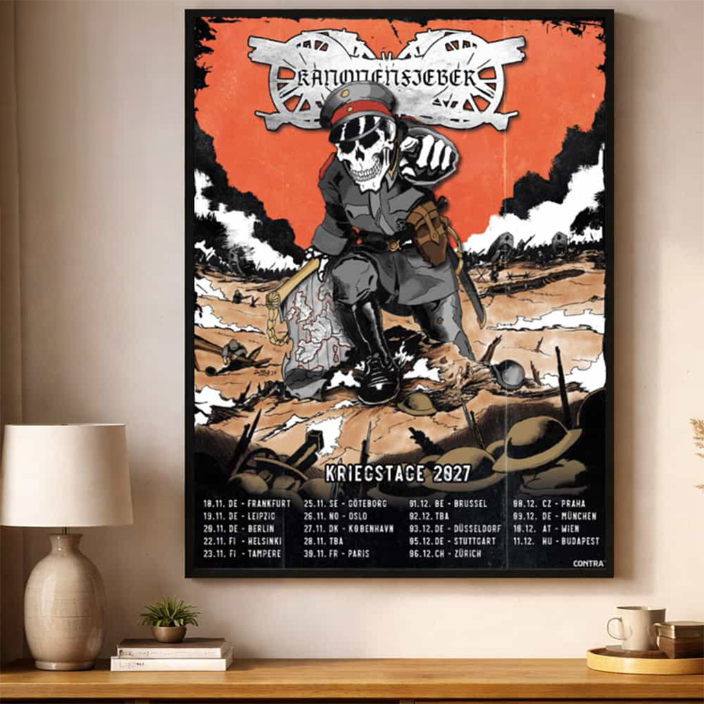 Kanonenfieber Kriegstage 2027 Schedule Tour Dates Poster Kanonenfieber Merch Gifts For Fans - Kdjoy Kanonenfieber Kriegstage 2027 Schedule Tour Dates Poster Kanonenfieber Merch Gifts For Fans - Kdjoy