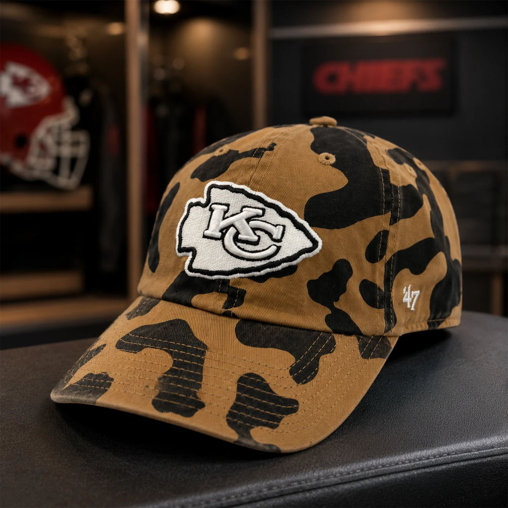 Kansas City Chiefs 2026 Camo Hat Embroidered KC Chiefs Merch Present For Football Fans - Kdjoy