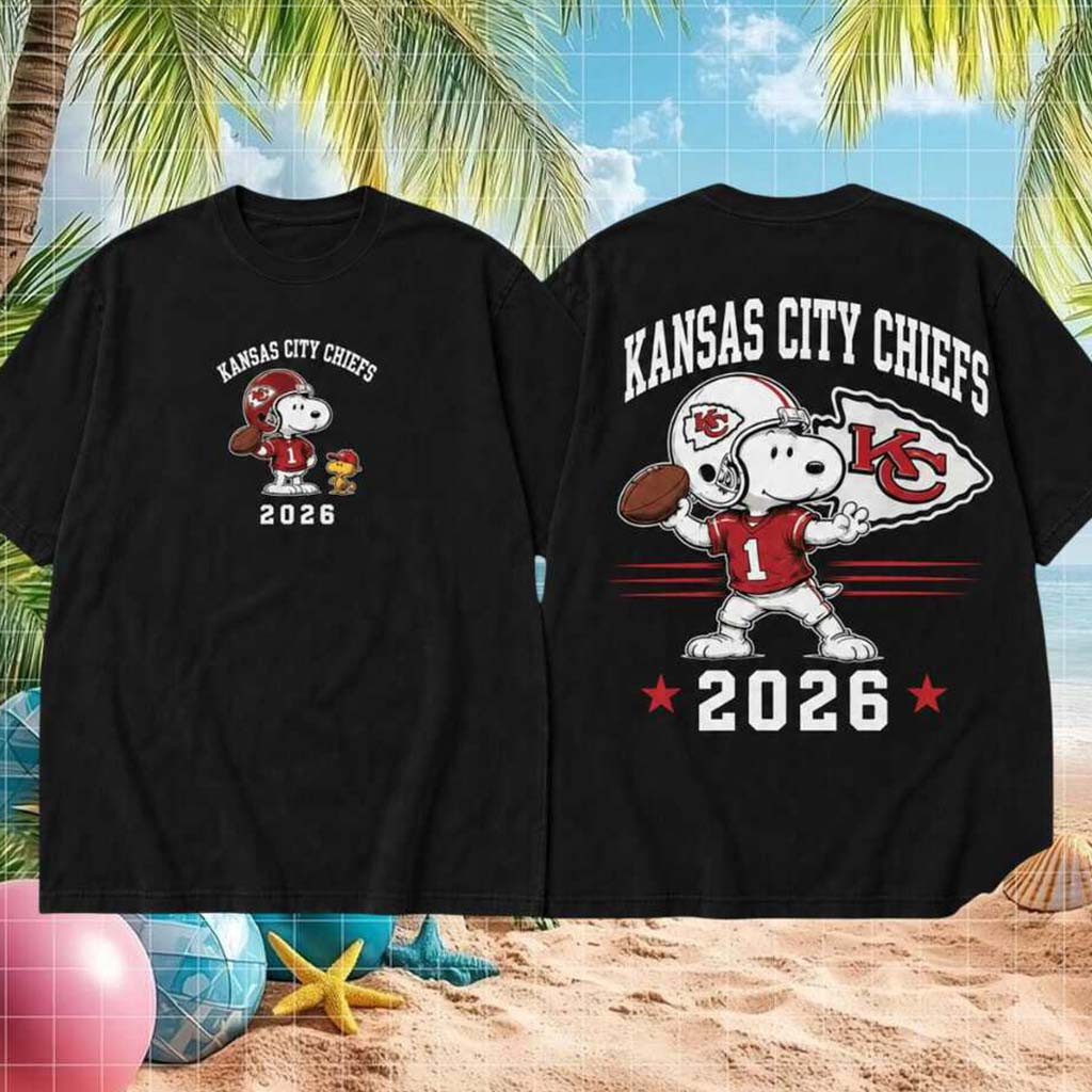 Kansas City Chiefs Football Snoopy 2026 Shirt KC Chiefs Merch Presents For Football Fans - Kdjoy