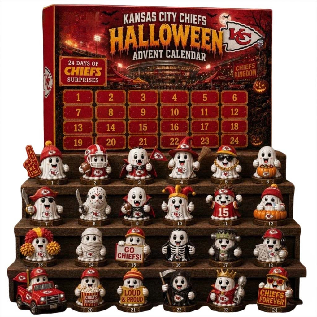 Kansas City Chiefs Halloween Advent Calendar 24 Days Of Chiefs Surprises KC Chiefs Merch - Kdjoy