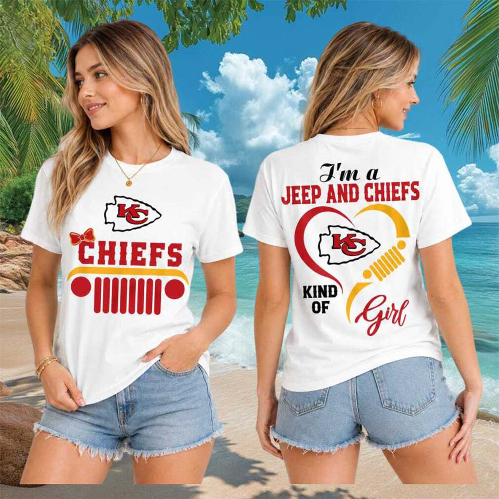 Kansas City Chiefs Jeep Heartbeat Kind Of Girl Shirt KC Chiefs Merch Gift For Football Lover - Kdjoy Kansas City Chiefs Jeep Heartbeat Kind Of Girl Shirt KC Chiefs Merch Gift For Football Lover - Kdjoy