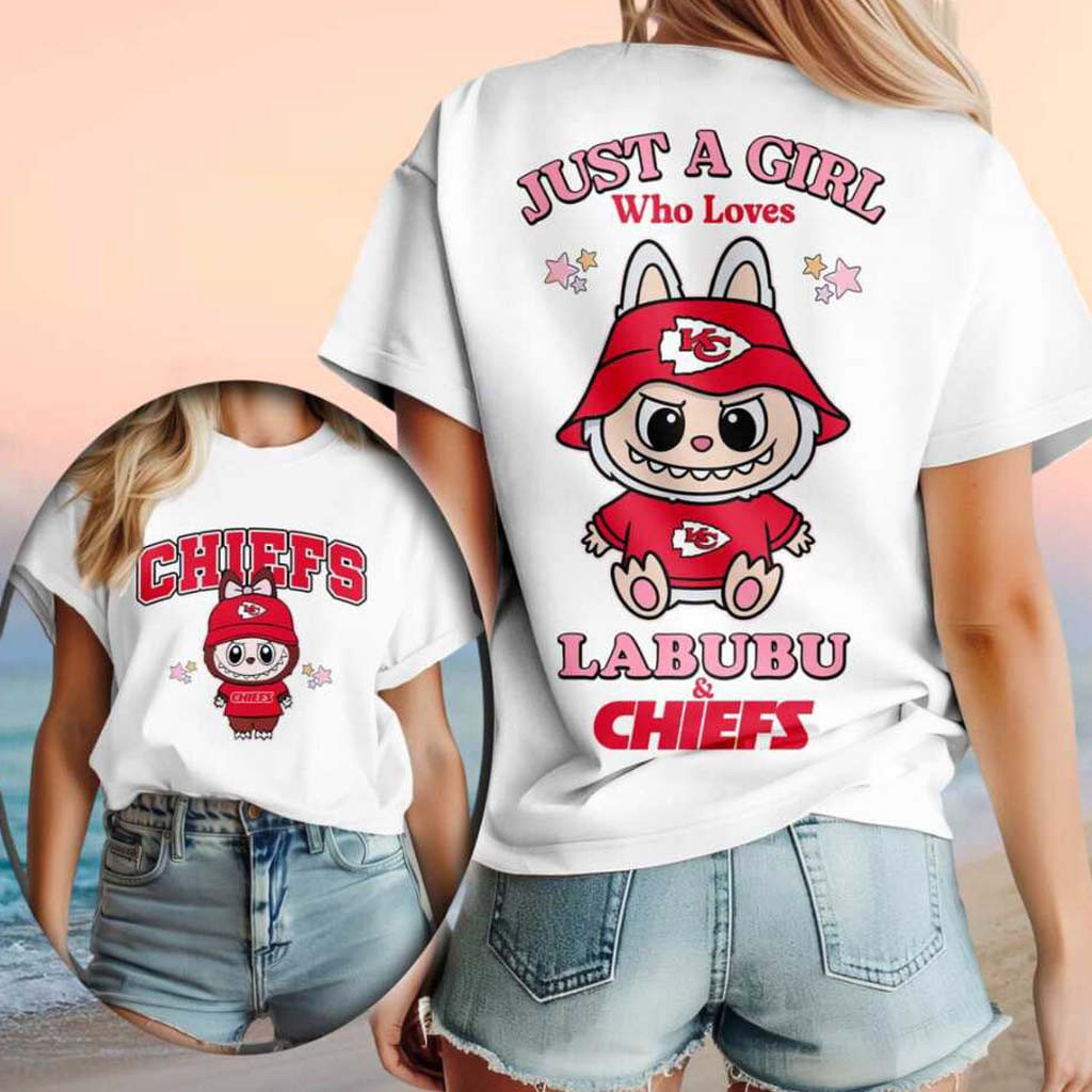 Kansas City Chiefs Labubu Just A Girl Who Loves T-Shirt KC Chiefs Merch Gift For Game Day