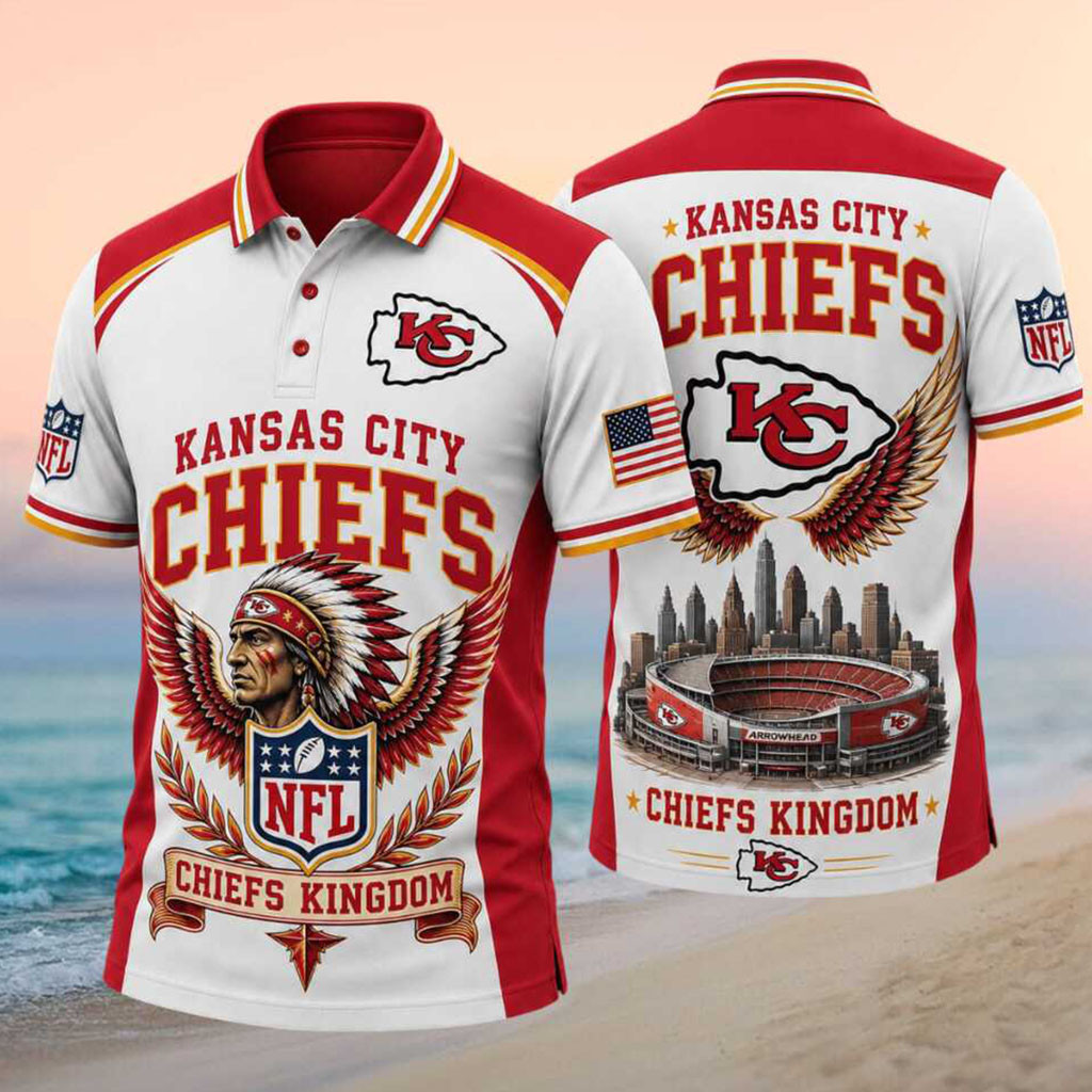 Kansas City Chiefs Merch Chiefs Kingdom Stadium Polo Shirt Best Gift For Football Lovers - Kdjoy